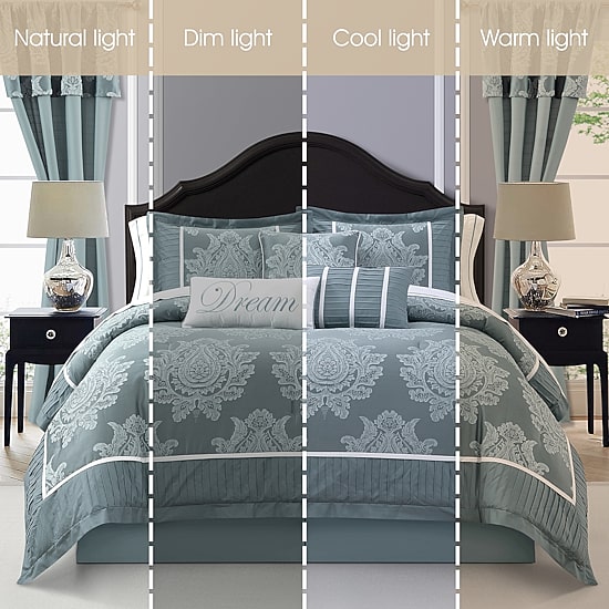 Stratford Park Thess Damask 15-pc. Easy Care Comforter Set