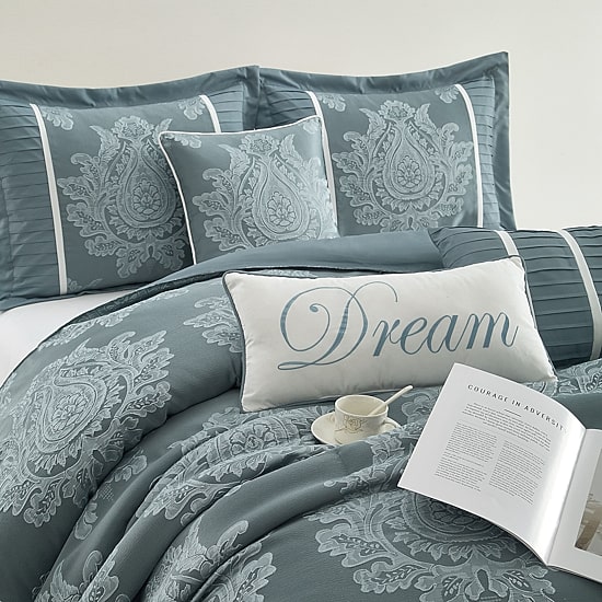 Stratford Park Thess Damask 15-pc. Easy Care Comforter Set