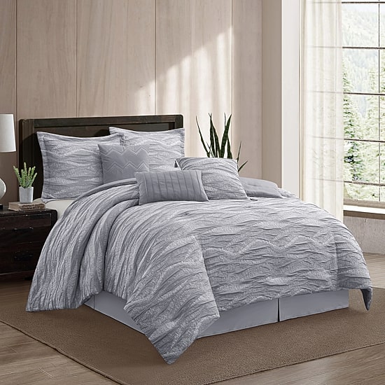 Stratford Park Lessia Geometric 7-pc. Easy Care Comforter Set