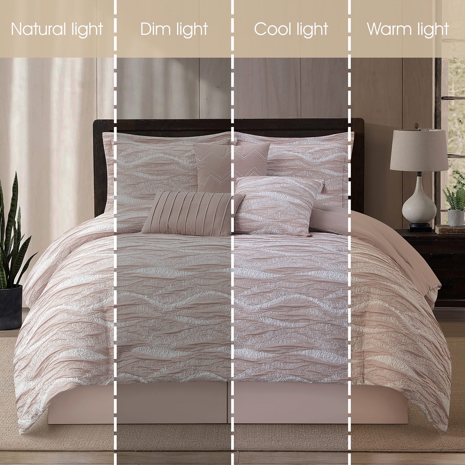 Stratford Park Lessia Geometric 7-pc. Easy Care Comforter Set