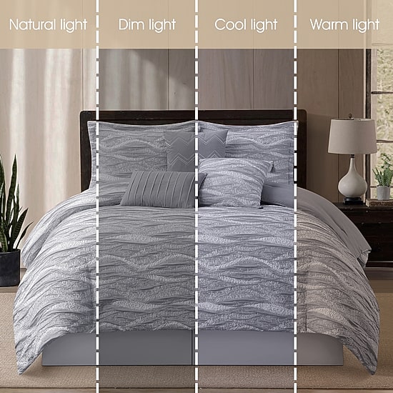 Stratford Park Lessia Geometric 7-pc. Easy Care Comforter Set