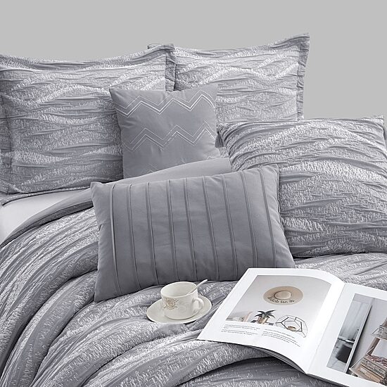 Stratford Park Lessia Geometric 7-pc. Easy Care Comforter Set