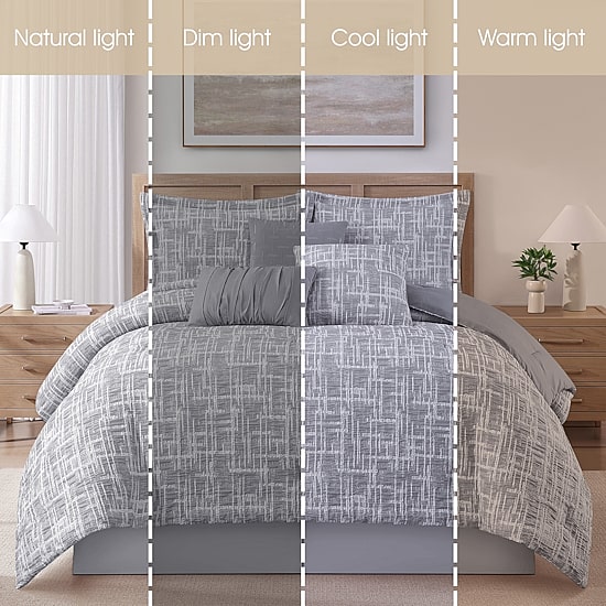Stratford Park Kiera Geometric 7-pc. Easy Care Comforter Set