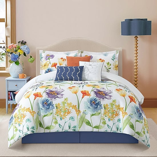 Stratford Park Asyna Floral 7-pc. Easy Care Comforter Set