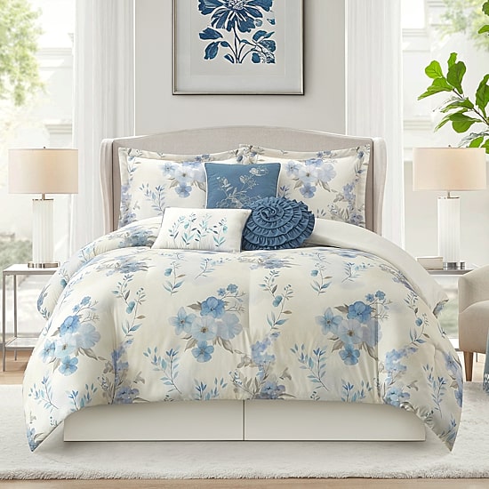 Stratford Park Candia Floral 7-pc. Easy Care Comforter Set