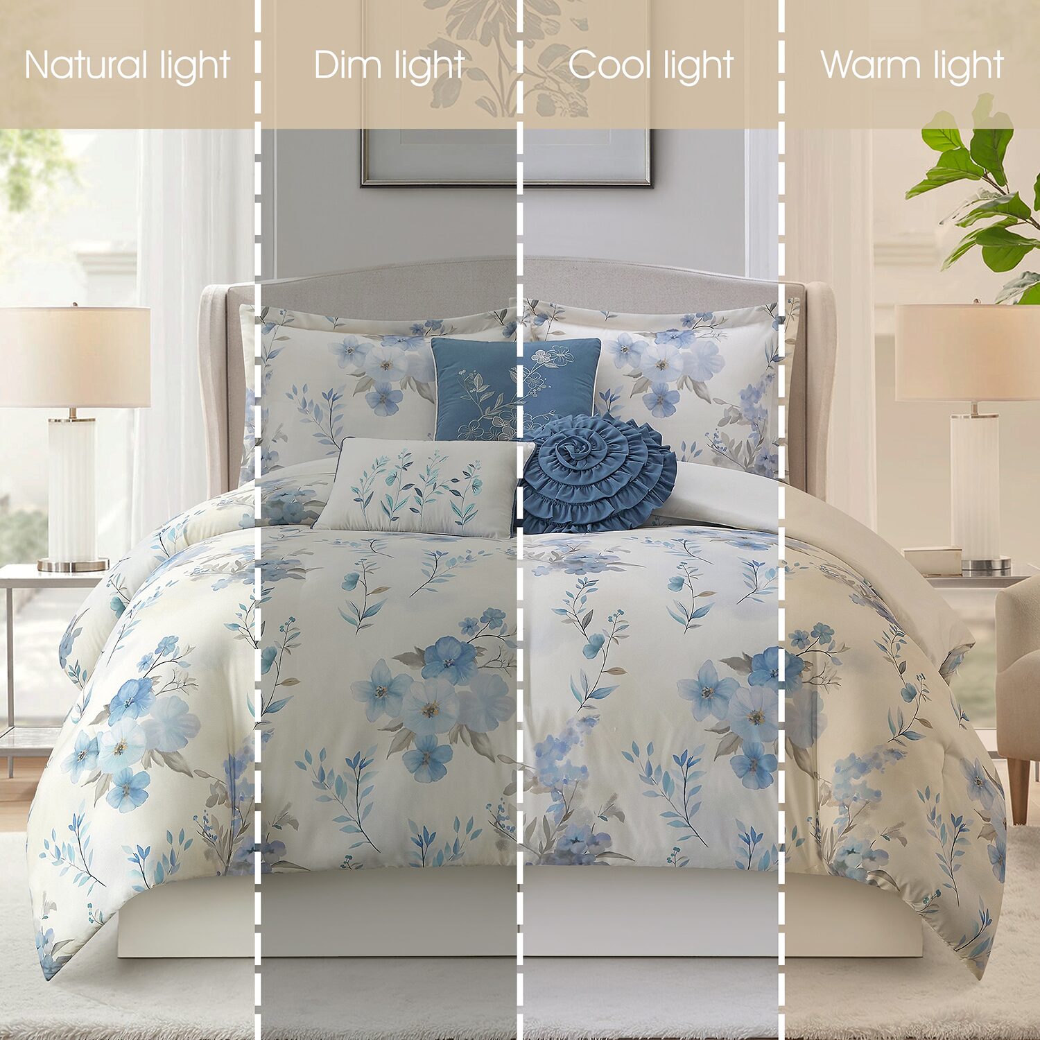 Stratford Park Candia Floral 7-pc. Easy Care Comforter Set
