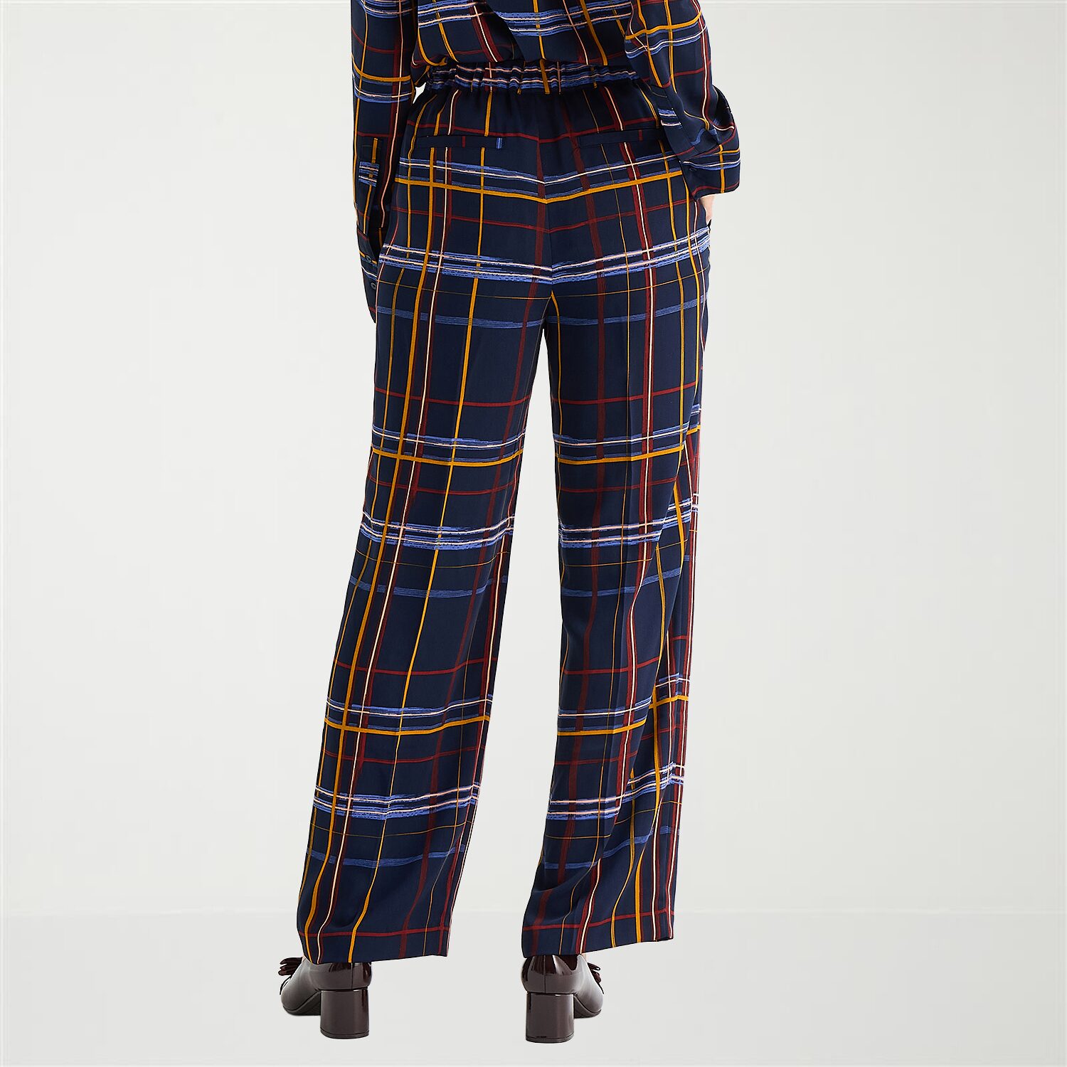 Liz Claiborne Womens Wide Leg Mid Rise Pull-On Pant