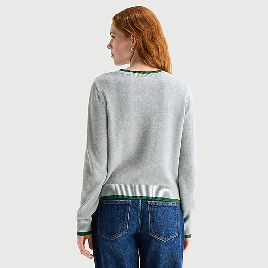 St. John's Bay Womens Crew Neck Novelty Long Sleeve Pullover Sweater