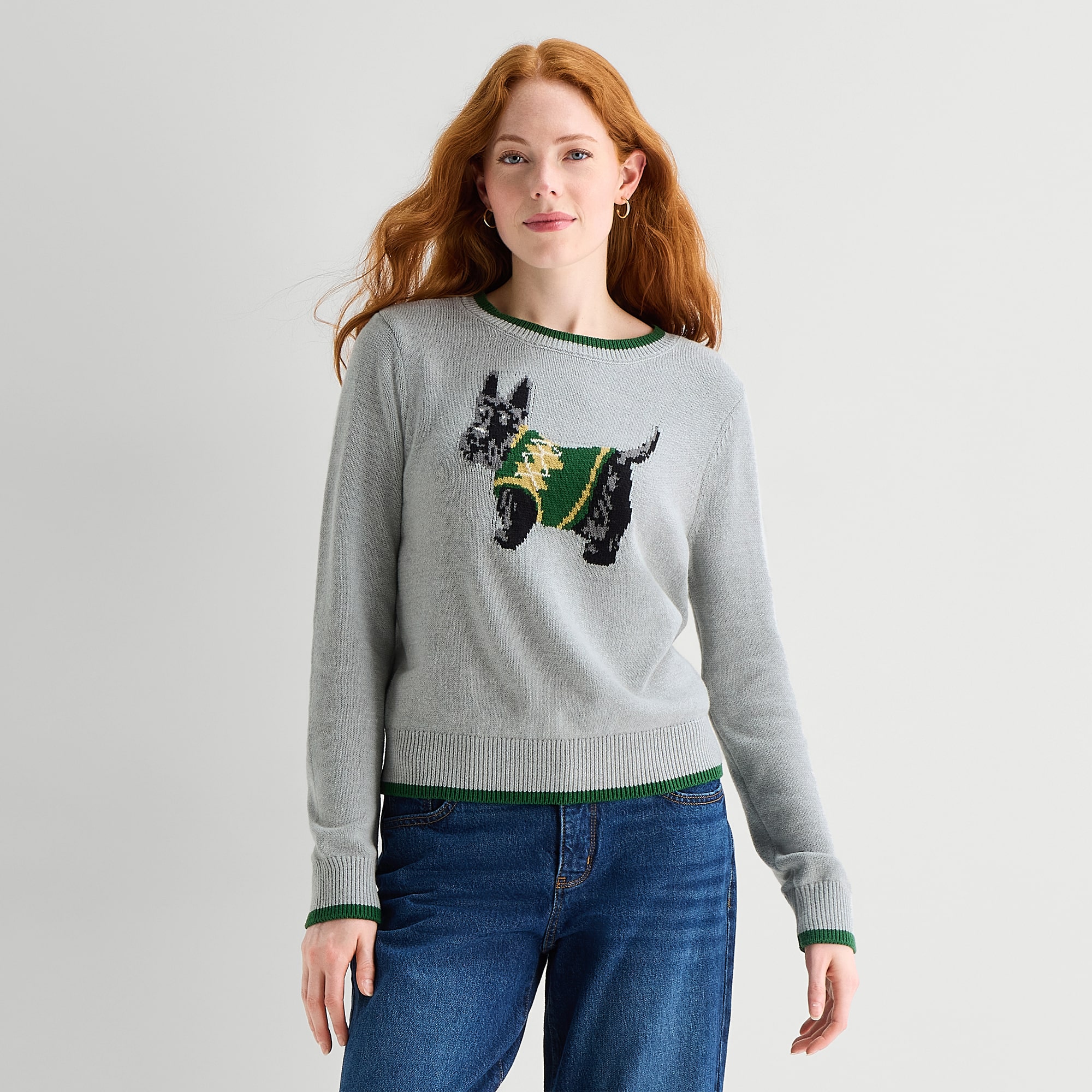 St. John's Bay Womens Crew Neck Long Sleeve Pullover Sweater