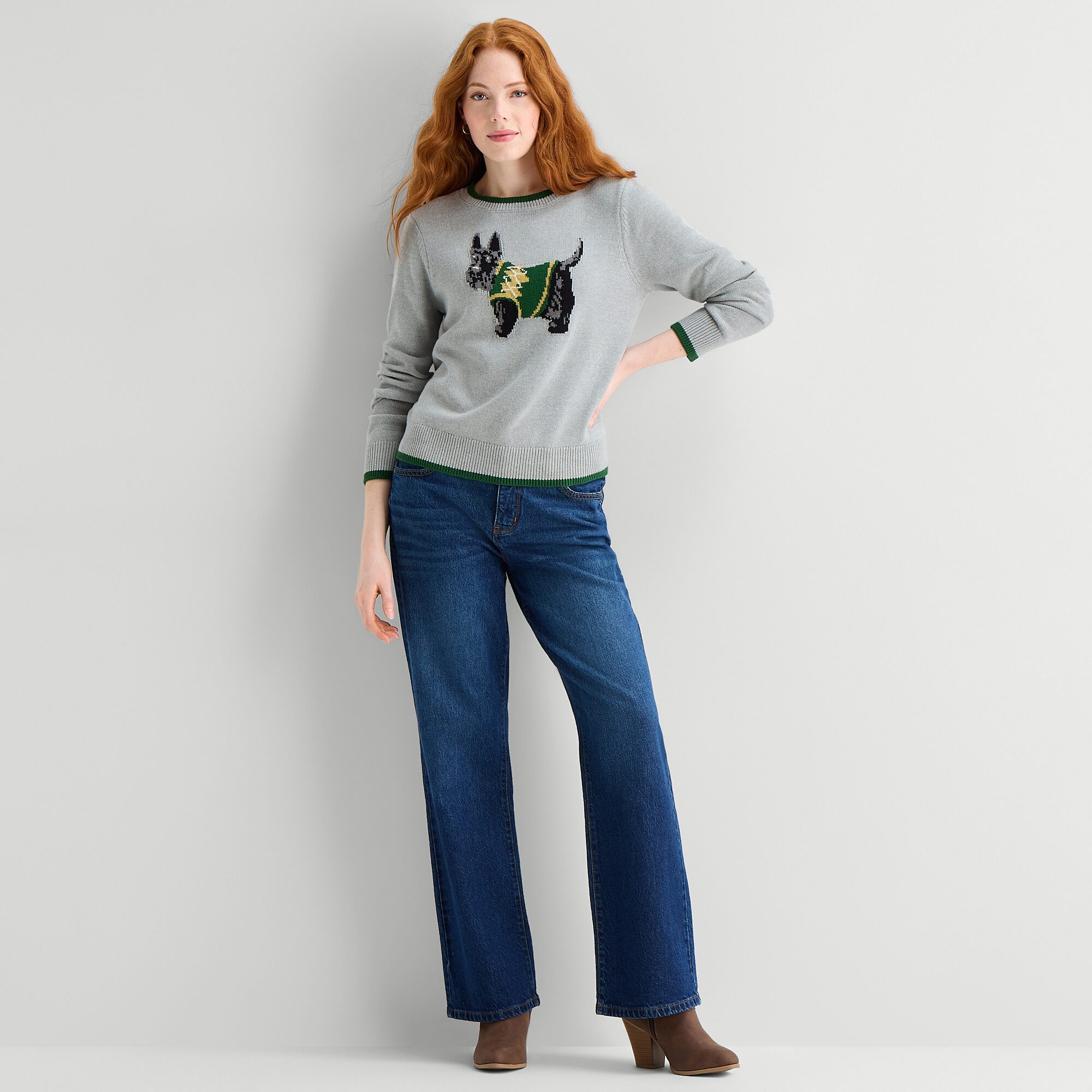 St. John's Bay Womens Crew Neck Long Sleeve Pullover Sweater