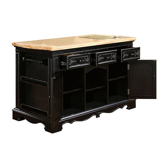 Pennington Kitchen Island with Granite Cutting Surface