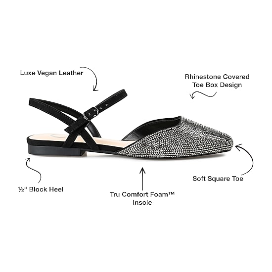 Journee Collection Nysha Womens Square Closed Toe Ballet Flats