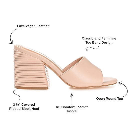 Journee Collection Leslee Womens Round Open Toe Block Heel Pumps