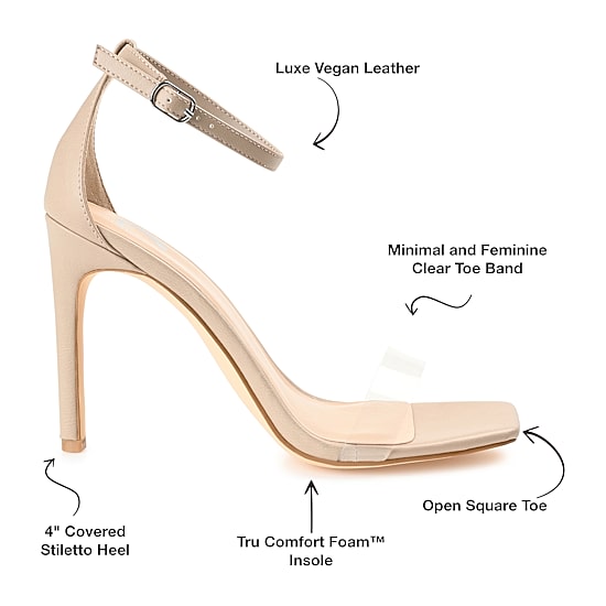 Journee Collection Lorelei Womens Round Open Toe Stiletto Heel Pumps