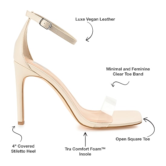 Journee Collection Lorelei Womens Round Open Toe Stiletto Heel Pumps