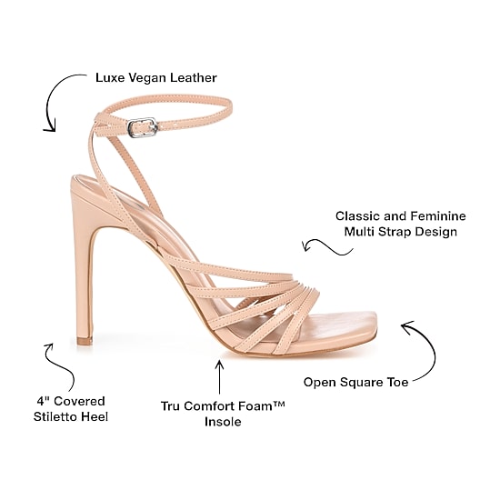 Journee Collection Louella Womens Round Open Toe Stiletto Heel Pumps