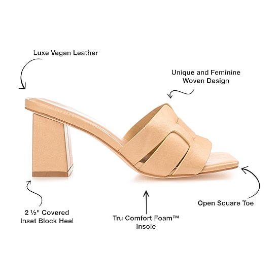 Journee Collection Renatta Womens Round Open Toe Block Heel Pumps