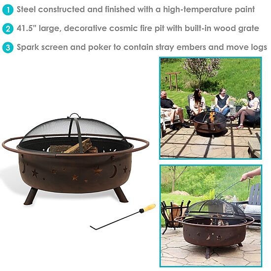 Sunnydaze Collection Portable Weather Resistant Fire Pit