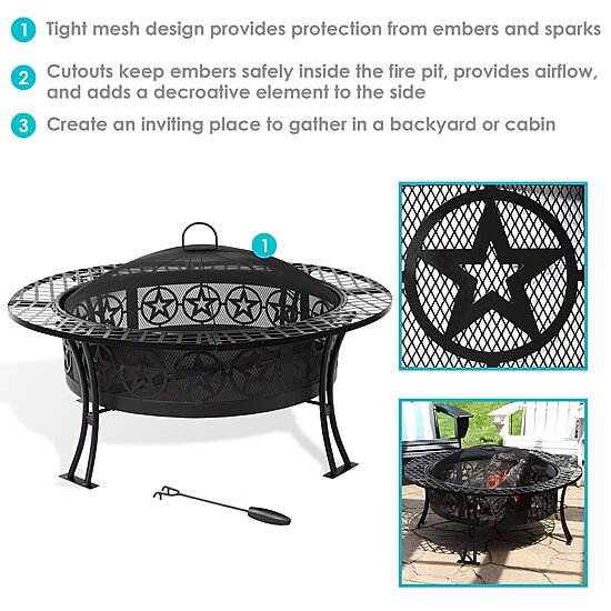 Sunnydaze Collection Portable Weather Resistant Fire Pit