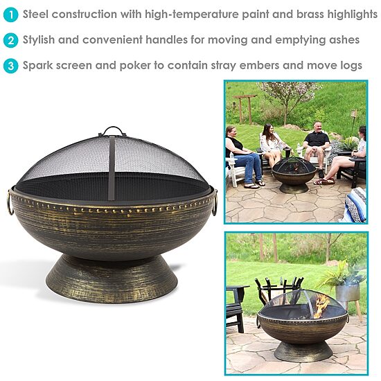 Sunnydaze Collection Portable Weather Resistant Fire Pit