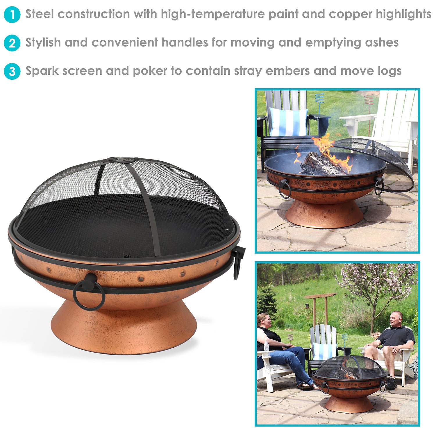 Sunnydaze Collection Portable Weather Resistant Fire Pit