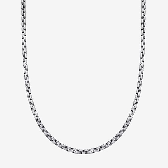 Stainless Steel Solid Box Chain Necklace