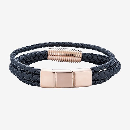 Mens Stainless Steel Cord Bracelet