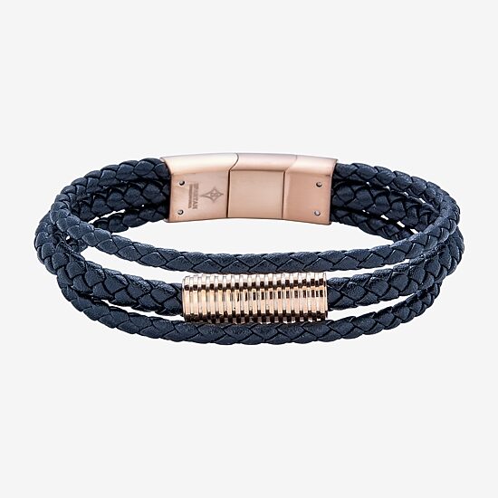 Mens Stainless Steel Cord Bracelet