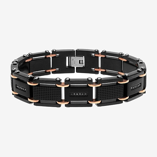Mens Stainless Steel 8 1/2 Inch Link Bracelet