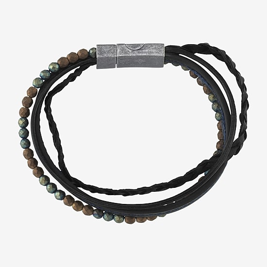 Mens Stainless Steel Strand Bracelet