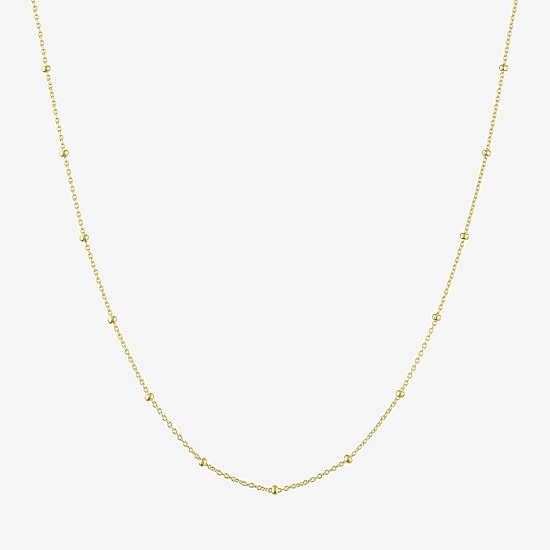 Intial "A" Womens Diamond Accent Natural White Diamond 14K Gold Over Silver 2-pc. Necklace Set