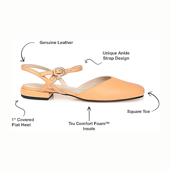 Journee Signature Amannda Womens Square Closed Toe Ballet Flats