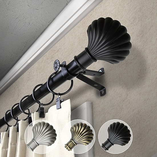 Rod Desyne Scallop 3/4 IN Adjustable Curtain Rod