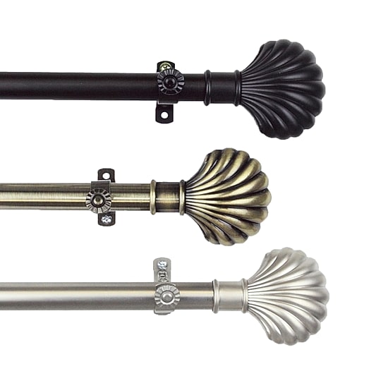 Rod Desyne Scallop 3/4 IN Adjustable Curtain Rod