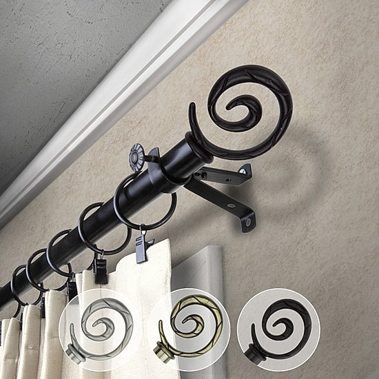 Rod Desyne Spiral 3/4 IN Adjustable Curtain Rod