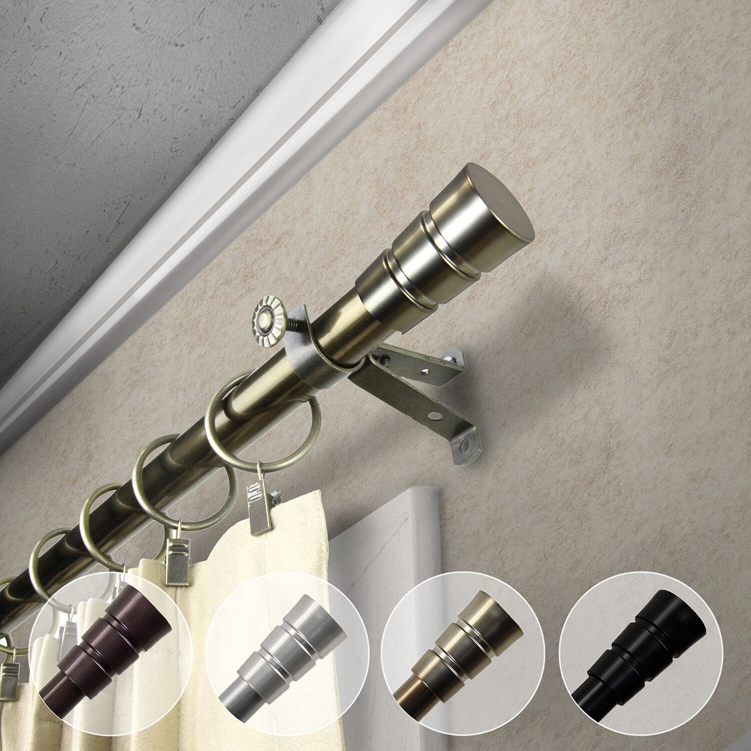 Rod Desyne Rio 3/4 Adjustable Curtain
