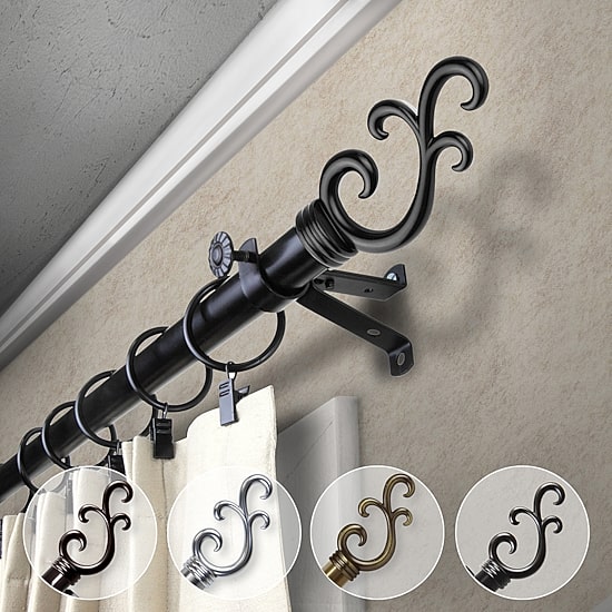 Rod Desyne Swan 3/4 IN Adjustable Curtain Rod
