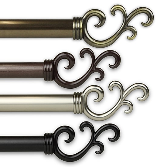 Rod Desyne Swan 3/4 IN Adjustable Curtain Rod