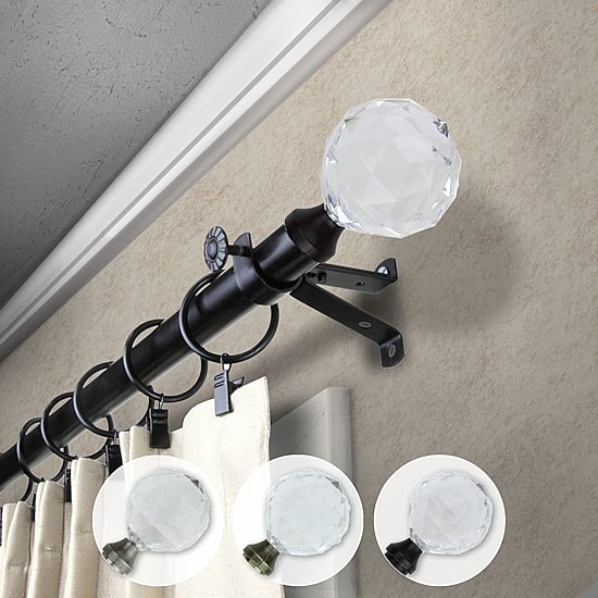 Rod Desyne Faceted 3/4 IN Adjustable Curtain Rod