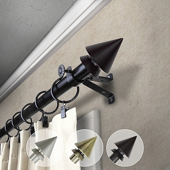 Rod Desyne Cone 3/4 IN Adjustable Curtain Rod