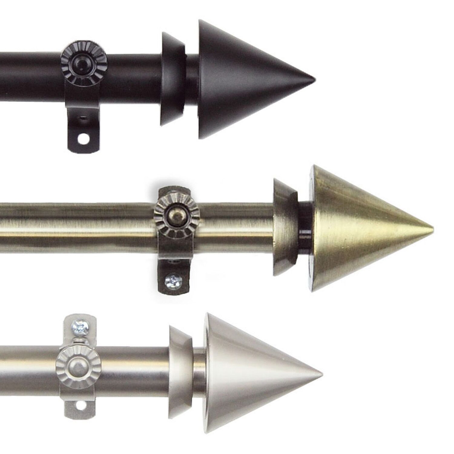 Rod Desyne Cone 3/4 IN Adjustable Curtain Rod