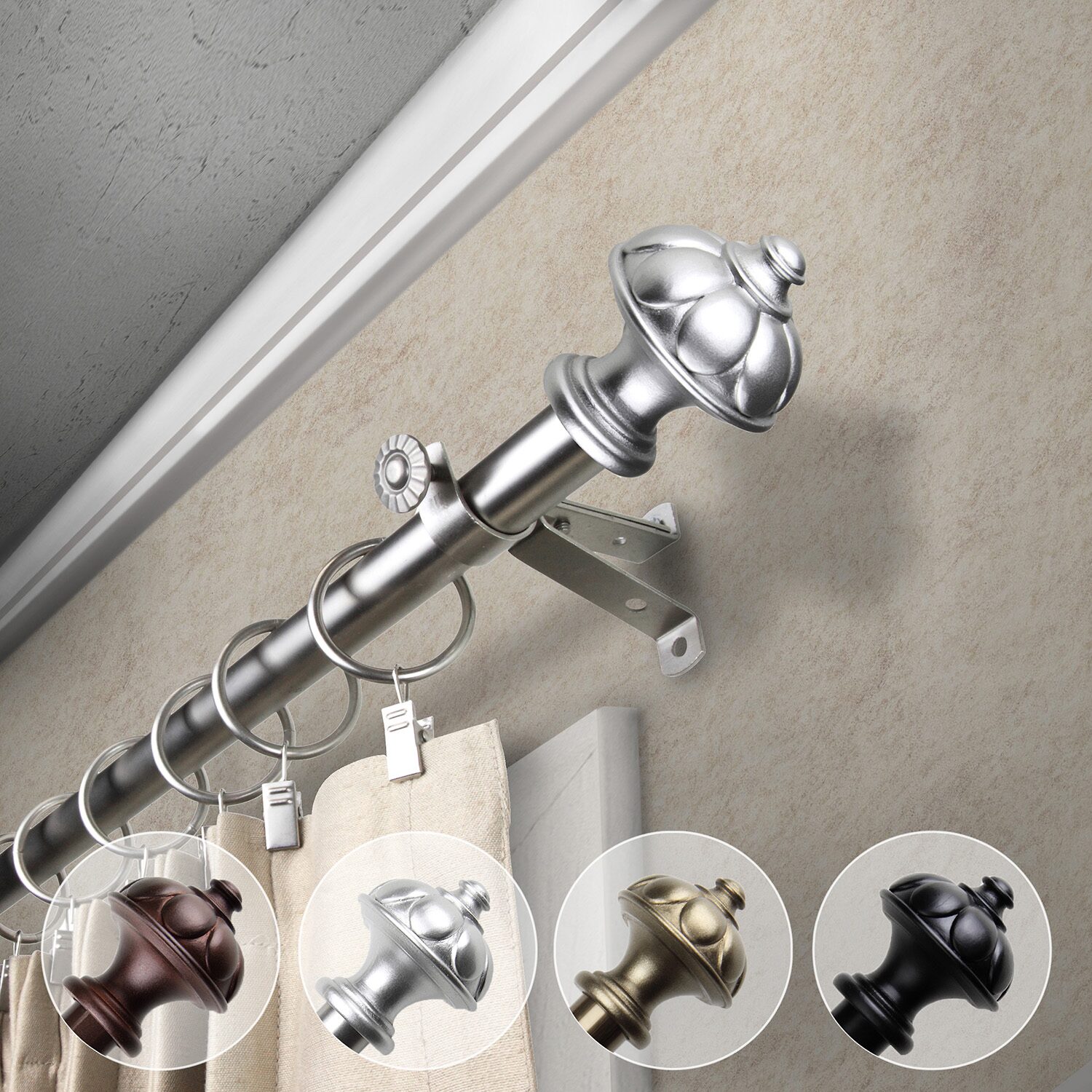 Rod Desyne Sierra 3/4 IN Adjustable Curtain Rod