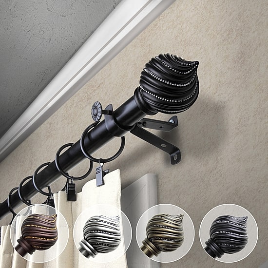 Rod Desyne Bisque 3/4 IN Adjustable Curtain Rod
