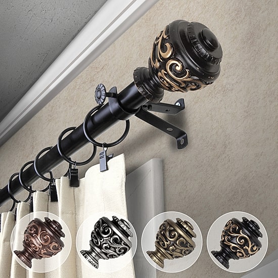 Rod Desyne Eleanor 3/4 IN Adjustable Curtain Rod