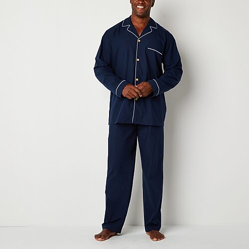 Stafford Modal Mens Long Sleeve 2-pc. Pajama Set, 3x-large, Blue