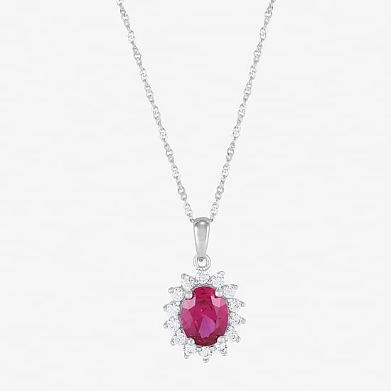 Gemstone Sterling Silver Oval 2-pc. Jewelry Set
