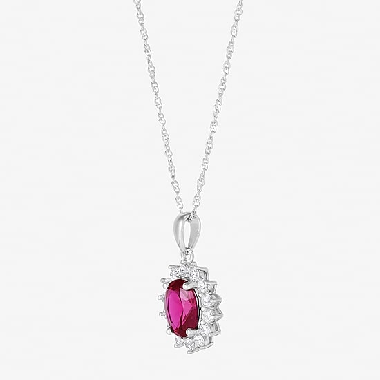 Gemstone Sterling Silver Oval 2-pc. Jewelry Set