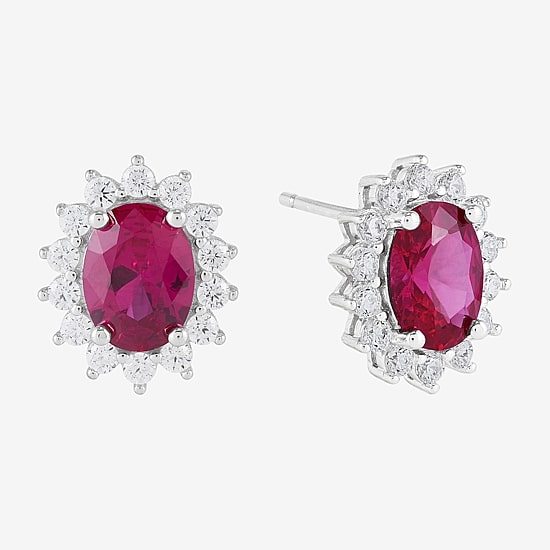Gemstone Sterling Silver Oval 2-pc. Jewelry Set