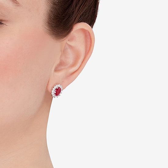 Gemstone Sterling Silver Oval 2-pc. Jewelry Set