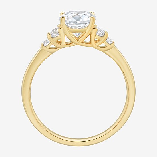 (H-I / Si1-Si2) Womens 1 1/4 CT. T.W. Lab Grown White Diamond 10K Gold Round Band